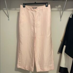 Ralph Lauren Light Pink Wide Leg Linen Capris